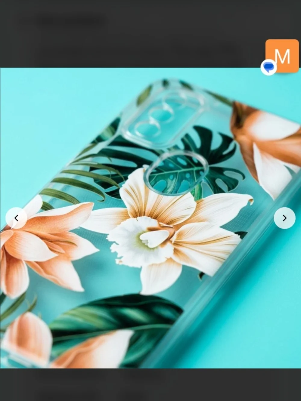 Floral Clear Phone Case For Moto G Pure 2021